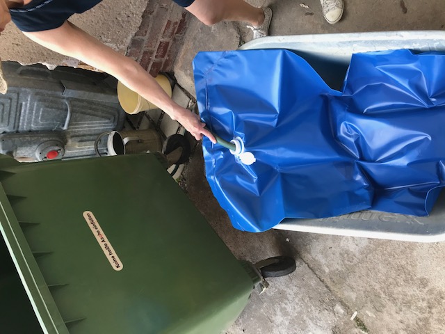 Gießsack füllen