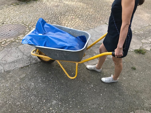 Giesssack transportieren