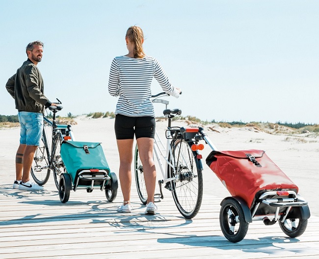 Shopper am Fahrrad
