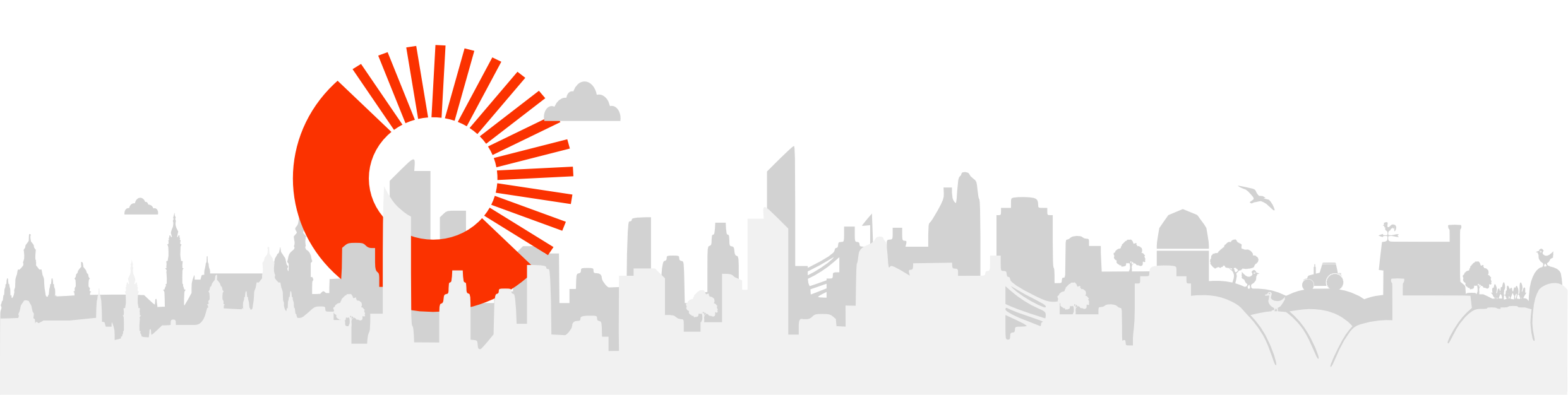 skyline mit weißem Hintergrund Web
