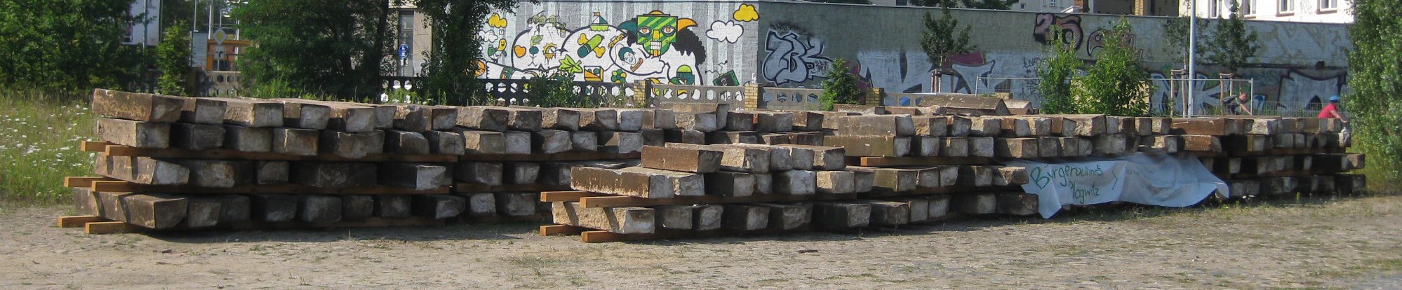 Umgelagerte Bahnsteigkanten